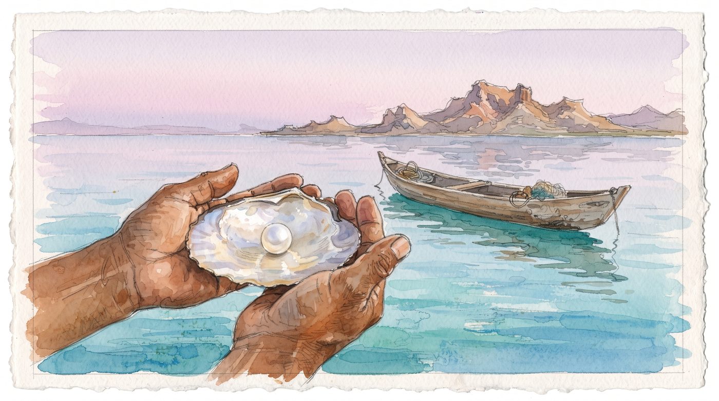 La perla del cuento, imaginada en la bahía.